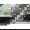 Mexen Velo Slim freestanding bathtub 170 x 75 cm, white/black, overflow rose gold - 52811707575-60
