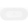 Mexen Oval Slim freestanding back-to-wall bathtub 170 x 80 cm, white/gray, white overflow - 52661708062-20
