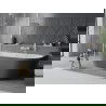 Mexen Oval Slim freestanding back-to-wall bathtub 170 x 80 cm, white/gray, white overflow - 52661708062-20