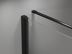Mexen Mist-F folding shower enclosure left 70 x 70 cm, black frame, black - 8A6T-070-070-70-70-L