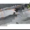 Mexen Oval Sim free-standing wall-adjacent bathtub 170 x 80 cm, white/gray, overflow rose gold - 52661708062-60