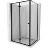 Mexen Mist-F T folding shower enclosure left 100 x 70 cm, black frame, black - 8A6T-100-070-70-70-L