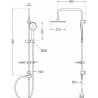 Mexen T40 shower column, Chrome - 798404093-00