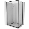 Mexen Mist-F folding shower cabin left 90 x 80 cm, black frame, black - 8A6T-090-080-70-70-L
