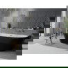 Mexen Oval Slim freestanding wall bathtub 170 x 80 cm, white/black, gold overflow - 52661708075-50
