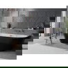 Mexen Oval Slim freestanding wall-mounted bathtub 170 x 80 cm, white/black, overflow rose gold - 52661708075-60