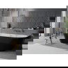 Mexen Oval Slim freestanding wall bathtub 170 x 80 cm, white/black, brushed copper overflow - 52661708075-65