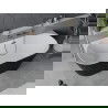 Mexen Oval Slim freestanding wall-mounted bathtub 170 x 80 cm, white/black, brushed gun gray overflow - 52661708075-66