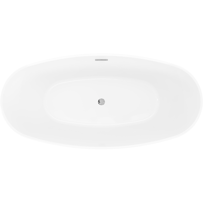 Mexen Olea free-standing bath pattern 170 x 80 cm, white, chrome overflow - 52821708000-01