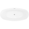 Mexen Olea free-standing bath pattern 170 x 80 cm, white, chrome overflow - 52821708000-01
