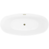 Mexen Olea freestanding bath pattern 170 x 80 cm, white, gold overflow - 52821708000-50
