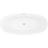 Mexen Olea freestanding bath model 170 x 80 cm, white, overflow gold brushed - 52821708000-55