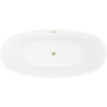 Mexen Olea freestanding bathtub pattern 170 x 80 cm, white, brushed gold overflow - 52821708000-55