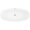 Mexen Olea freestanding bath pattern 170 x 80 cm, white, overflow rose gold - 52821708000-60