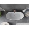 Mexen Olea freestanding bathtub pattern 170 x 80 cm, white, brushed copper overflow - 52821708000-65