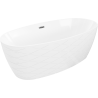 Mexen Olea freestanding bathtub pattern 170 x 80 cm, white, gun gray brushed overflow - 52821708000-66