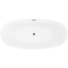 Mexen Olea freestanding bath 170 x 80 cm, white, brushed gun gray overflow - 52821708000-66