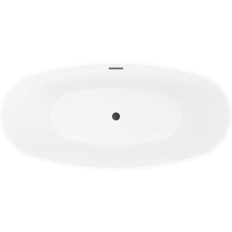 Mexen Olea freestanding bath pattern 170 x 80 cm, white, black overflow - 52821708000-70