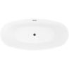 Mexen Olea freestanding bath pattern 170 x 80 cm, white, black overflow - 52821708000-70