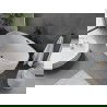 Mexen Olea freestanding bathtub pattern 170 x 80 cm, white, black overflow - 52821708000-70