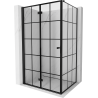 Mexen Mist-F T folding shower cabin left 85 x 70 cm, black grid, black - 8A6T-085-070-70-77-L
