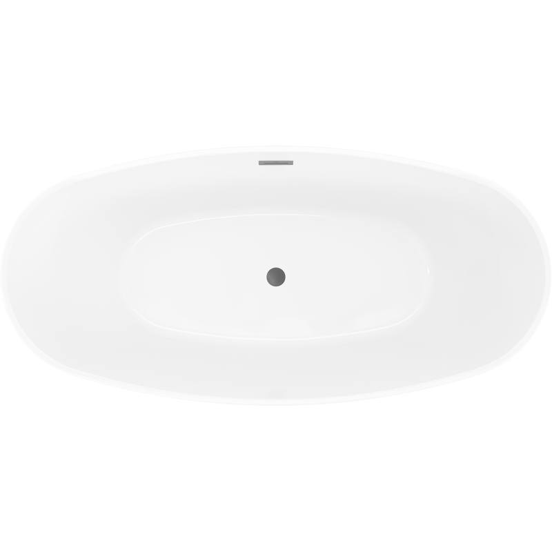 Mexen Olea Freestanding Bath Model 170 x 80 cm, White, Overflow Gun Metal - 52821708000-95