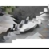 Mexen Olea freestanding bathtub pattern 170 x 80 cm, white, overflow gun metal - 52821708000-95