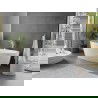 Mexen Olea freestanding tub pattern 170 x 80 cm, white, brushed nickel overflow - 52821708000-97