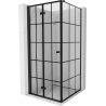 Mexen Mist-F folding shower cabin left 80 x 80 cm, black grid, black - 8A6T-080-080-70-77-L