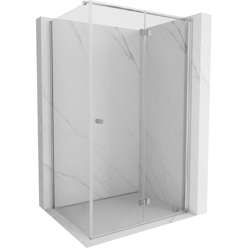 Mexen Mist-F T folding shower enclosure right 85 x 100 cm, transparent, chrome - 8A6T-085-100-01-00-P