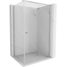 Mexen Mist-F T folding shower enclosure right 85 x 100 cm, transparent, chrome - 8A6T-085-100-01-00-P
