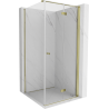 Mexen Mist-F right folding shower cabin 80 x 80 cm, transparent, gold - 8A6T-080-080-50-00-P