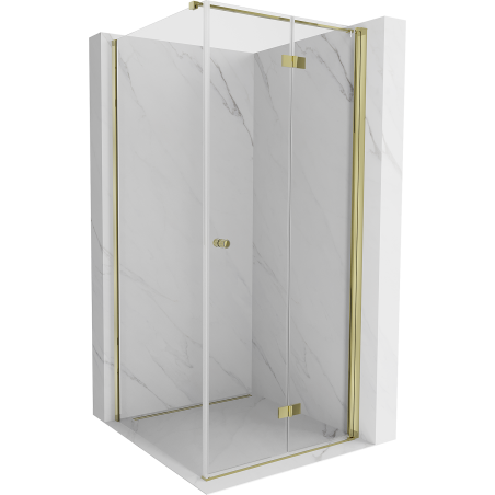 Mexen Mist-F Foldable Shower Cabin Right 110 x 110 cm, Transparent, Gold - 8A6T-110-110-50-00-P