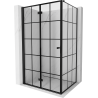 Mexen Mist-F folding shower enclosure left 80 x 90 cm, black grid, black - 8A6T-080-090-70-77-L