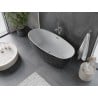 Mexen Olea free-standing bath model 170 x 80 cm, white/black, chrome overflow - 52821708075-01