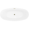 Mexen Olea freestanding bathtub pattern 170 x 80 cm, white/black, gold overflow - 52821708075-50