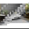 Mexen Olea freestanding bathtub pattern 170 x 80 cm, white/black, gold overflow - 52821708075-50