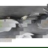 Mexen Olea freestanding bathtub pattern 170 x 80 cm, white/black, brushed gold overflow - 52821708075-55