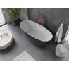 Mexen Olea freestanding bathtub pattern 170 x 80 cm, white/black, overflow rose gold - 52821708075-60
