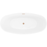 Mexen Olea freestanding bath pattern 170 x 80 cm, white/black, brushed copper overflow - 52821708075-65