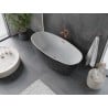 Mexen Olea freestanding bathtub pattern 170 x 80 cm, white/black, brushed copper overflow - 52821708075-65