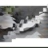 Mexen Olea freestanding bathtub design 170 x 80 cm, white/black, black overflow - 52821708075-70