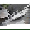 Mexen Olea freestanding bathtub model 170 x 80 cm, white/black, gun metal overflow - 52821708075-95