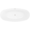 Mexen Olea freestanding bathtub pattern 170 x 80 cm, white/black, brushed nickel overflow - 52821708075-97