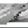 Mexen Lira freestanding bathtub pattern 170 x 80 cm, white, chrome overflow - 52831708000-01