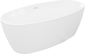 Mexen Lira freestanding bathtub pattern 170 x 80 cm, white, white overflow - 52831708000-20