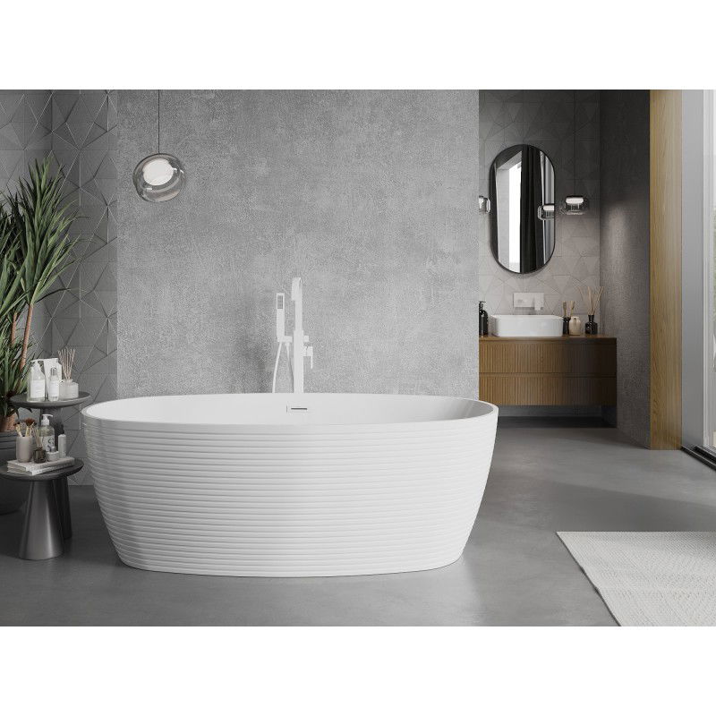 Mexen Lira freestanding bathtub pattern 170 x 80 cm, white, white overflow - 52831708000-20