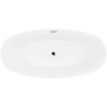 Mexen Lira free-standing bath pattern 170 x 80 cm, white, overflow gold - 52831708000-50