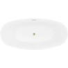 Mexen Lira free-standing bath model 170 x 80 cm, white, brushed gold overflow - 52831708000-55