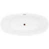Mexen Lira freestanding bathtub pattern 170 x 80 cm, white, overflow rose gold - 52831708000-60